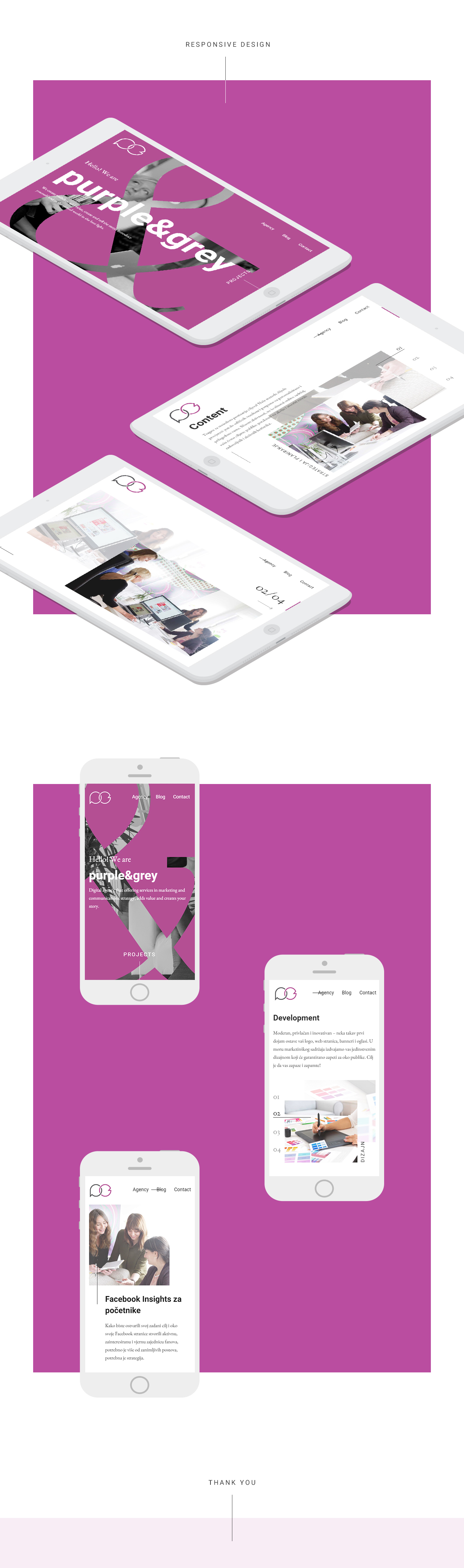 UI ux design Web Website Responsive rwd mobile purple minimal clean White parallax flat modern