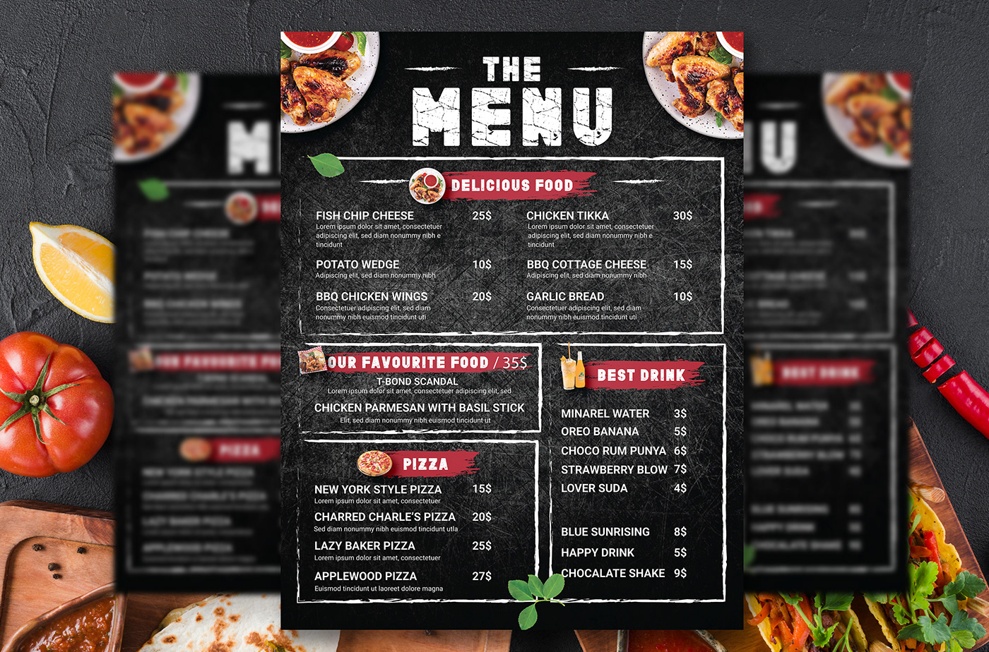 This is a Food Menu Flyer Design.