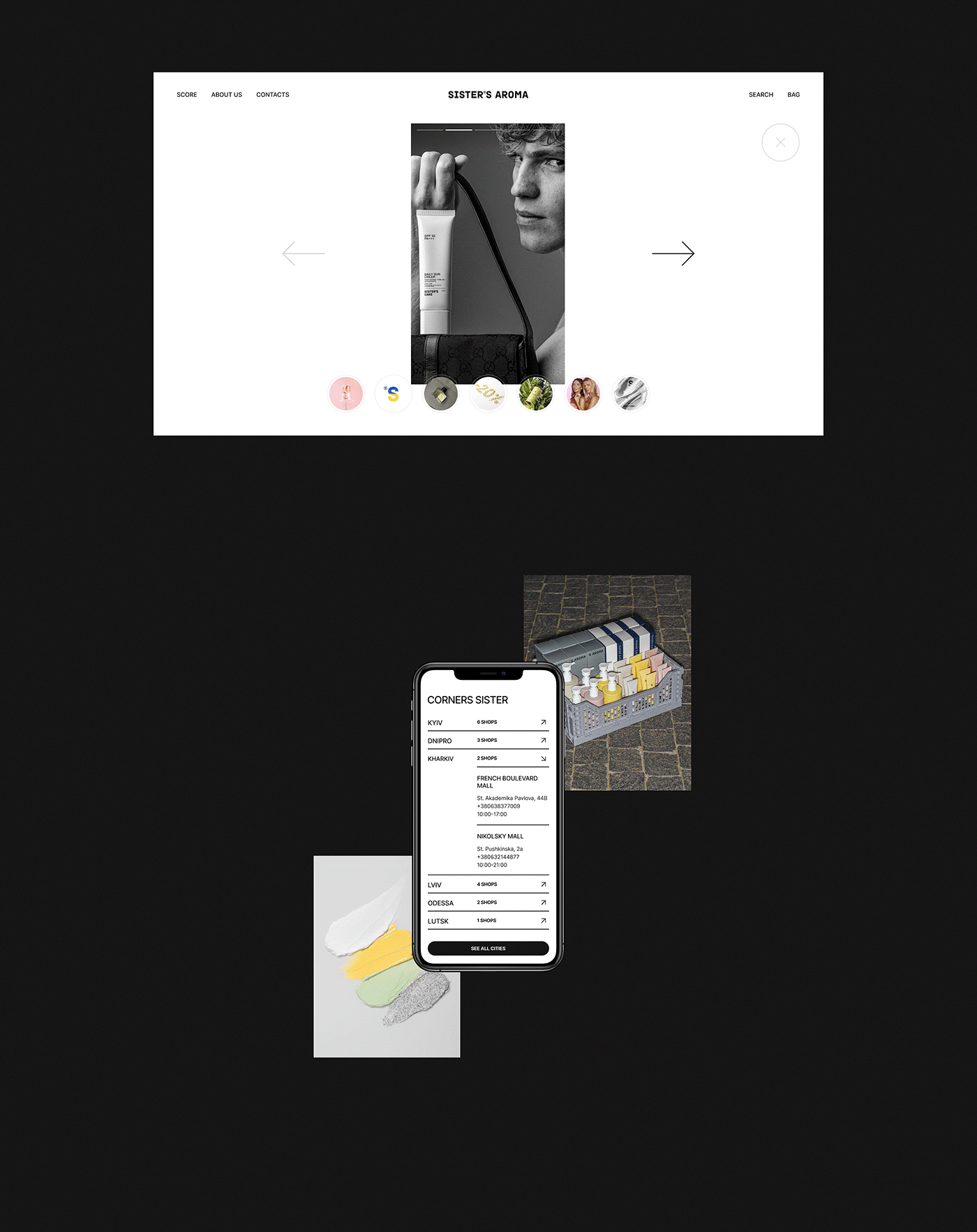 adaptive design beuaty Ecommerce minimalist multicolor redesign responsive website UI/UX uidesign Webdesign