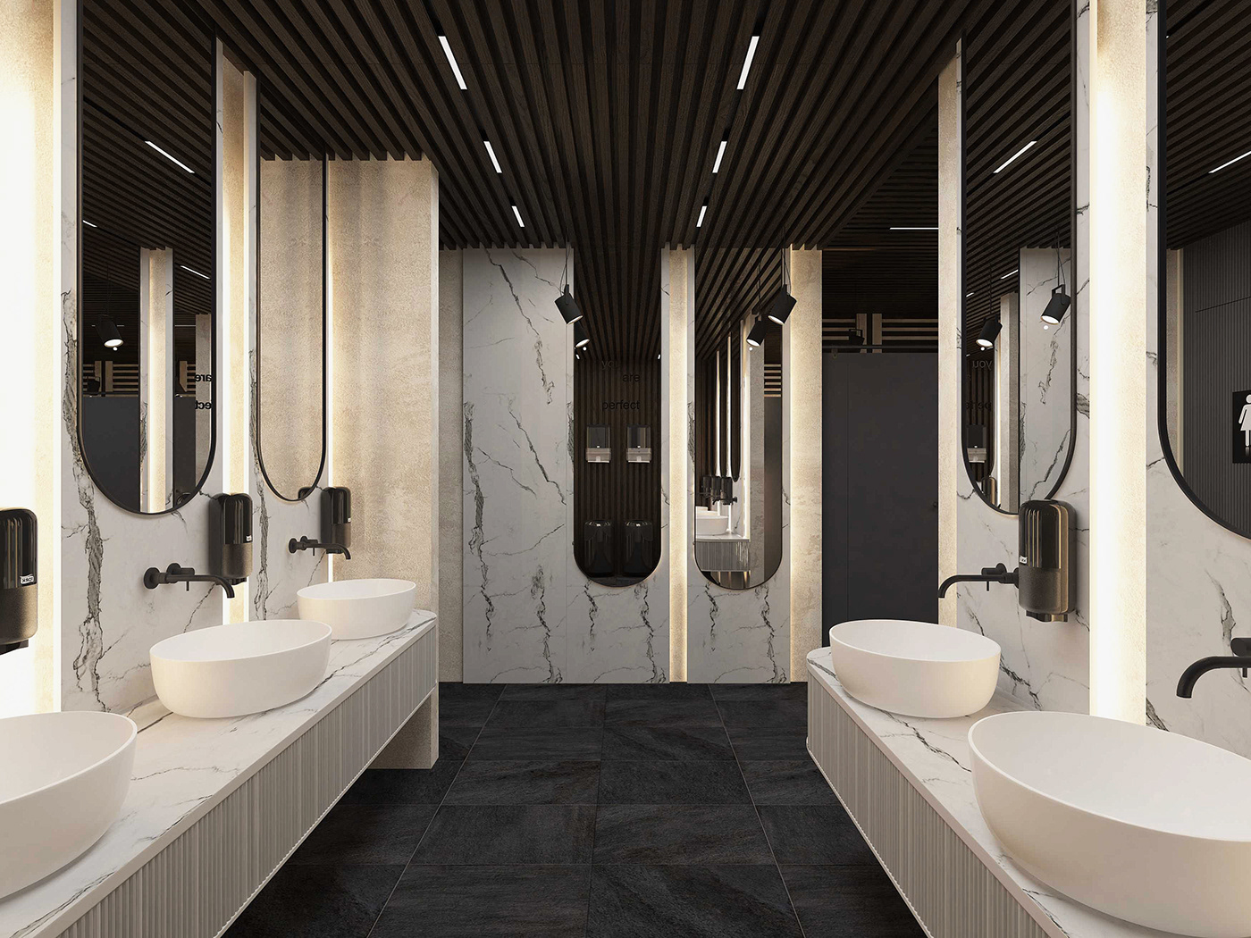 toilet public toilet interior design  3ds max PUBLIC PLACE architecture Interior Restroom Interior public toilet design Restroom Design