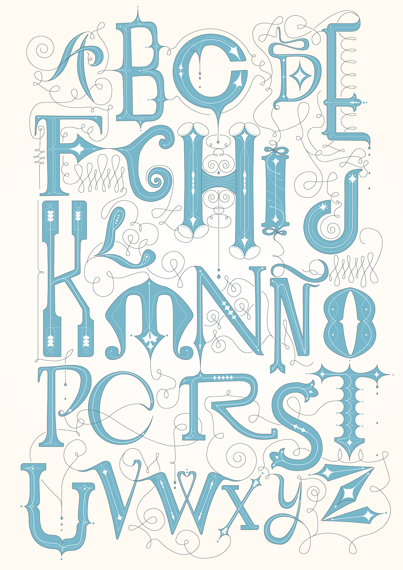 type drawing letters