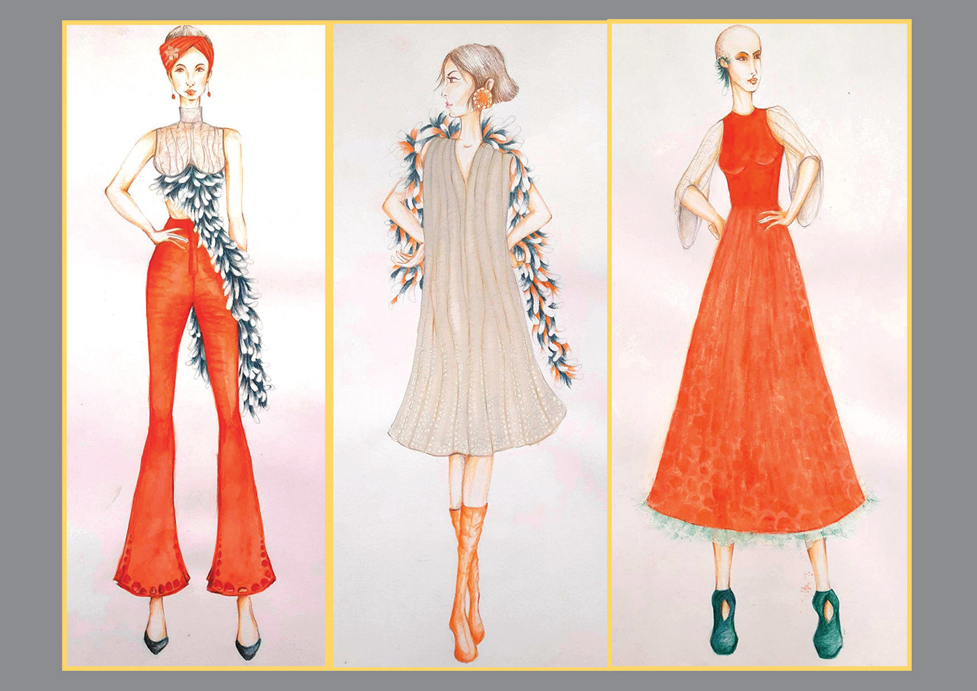 Fashion  fashion illustration ILLUSTRATION  textile textile design 