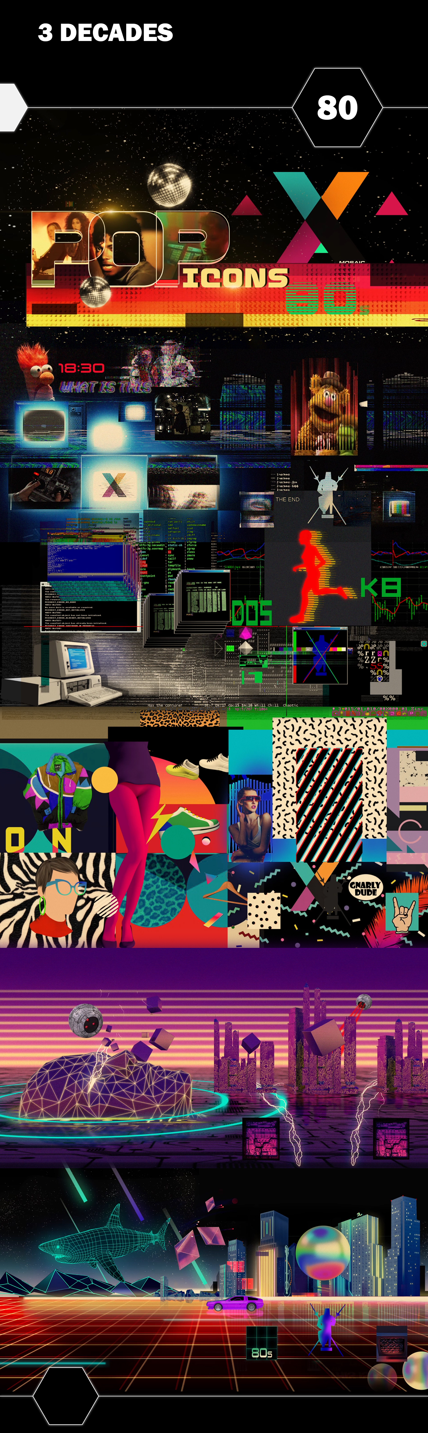 2D content 3D animation  Mapping Retro old Event VJ loop