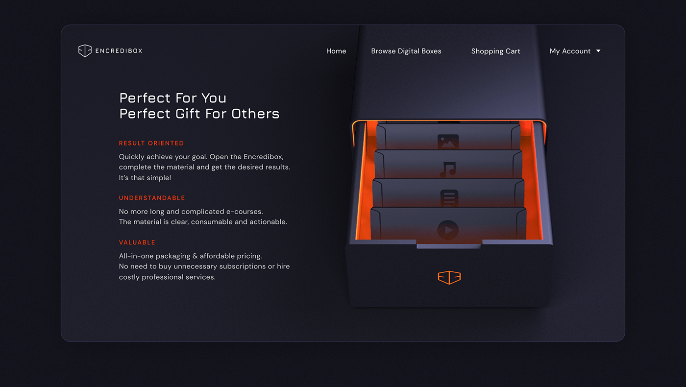 3D digital box gift box UI/UX Web Web Design  Ecommerce Futuristics motion