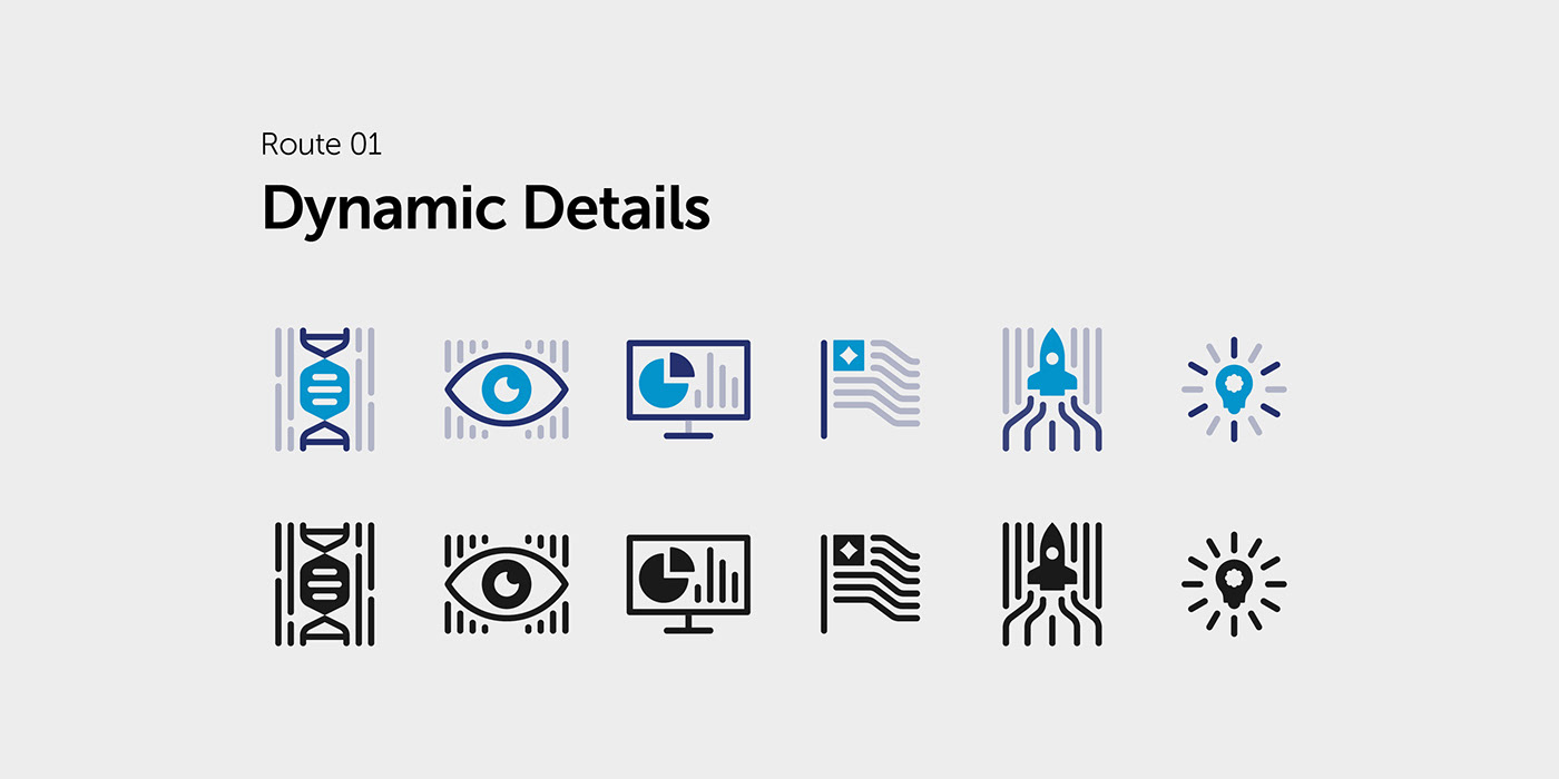 branding  gradient grid icon set iconography icons research science UI Website