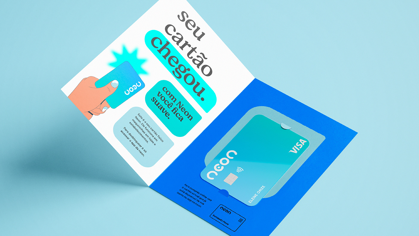 Bank brand identity branding  credit card digital graphic design  motion design neon payment