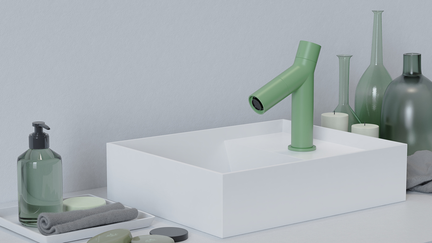3D bathroom design industrial industrial design  keyshot product product design  Render TAP