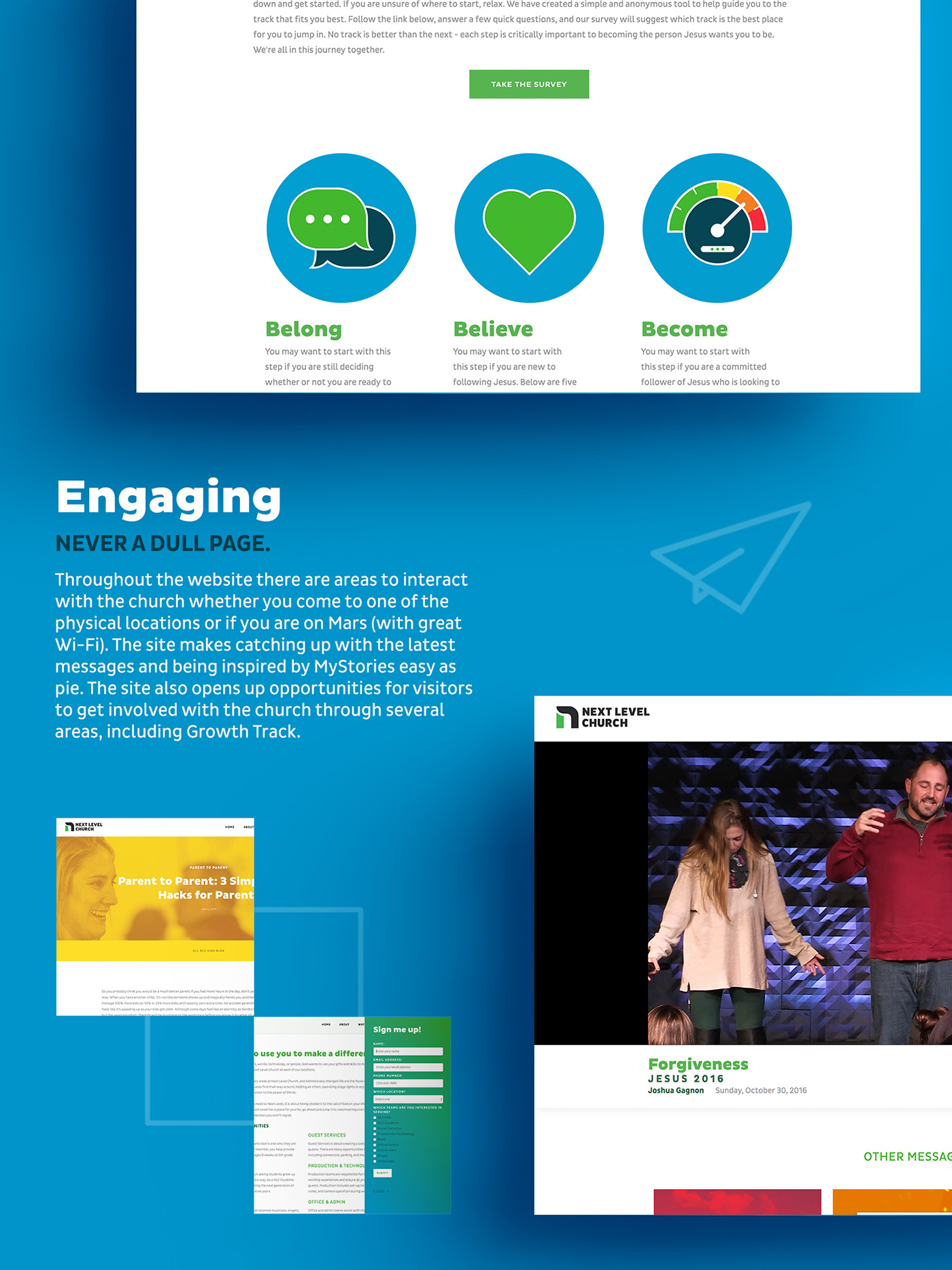 Web Website design church branding  UI