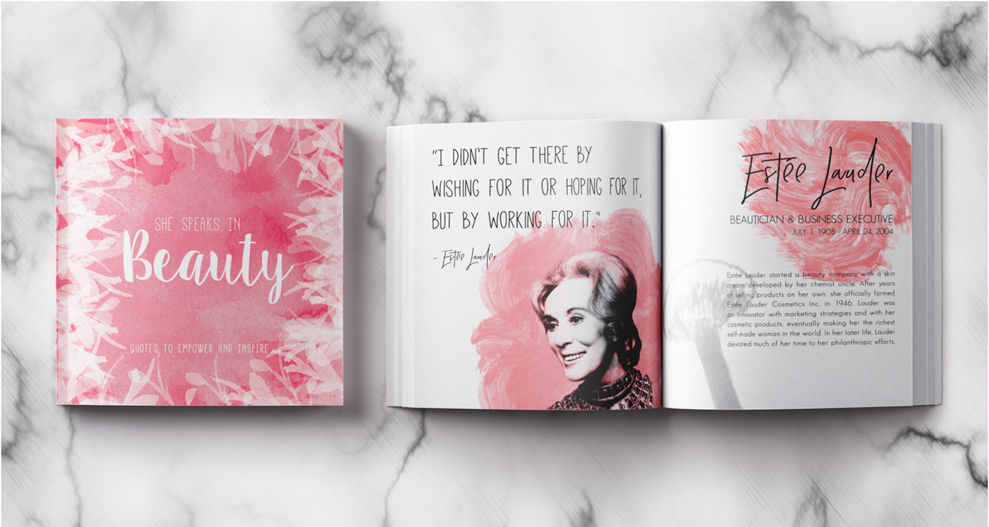 quote book inspirational editorial design  Layout book design