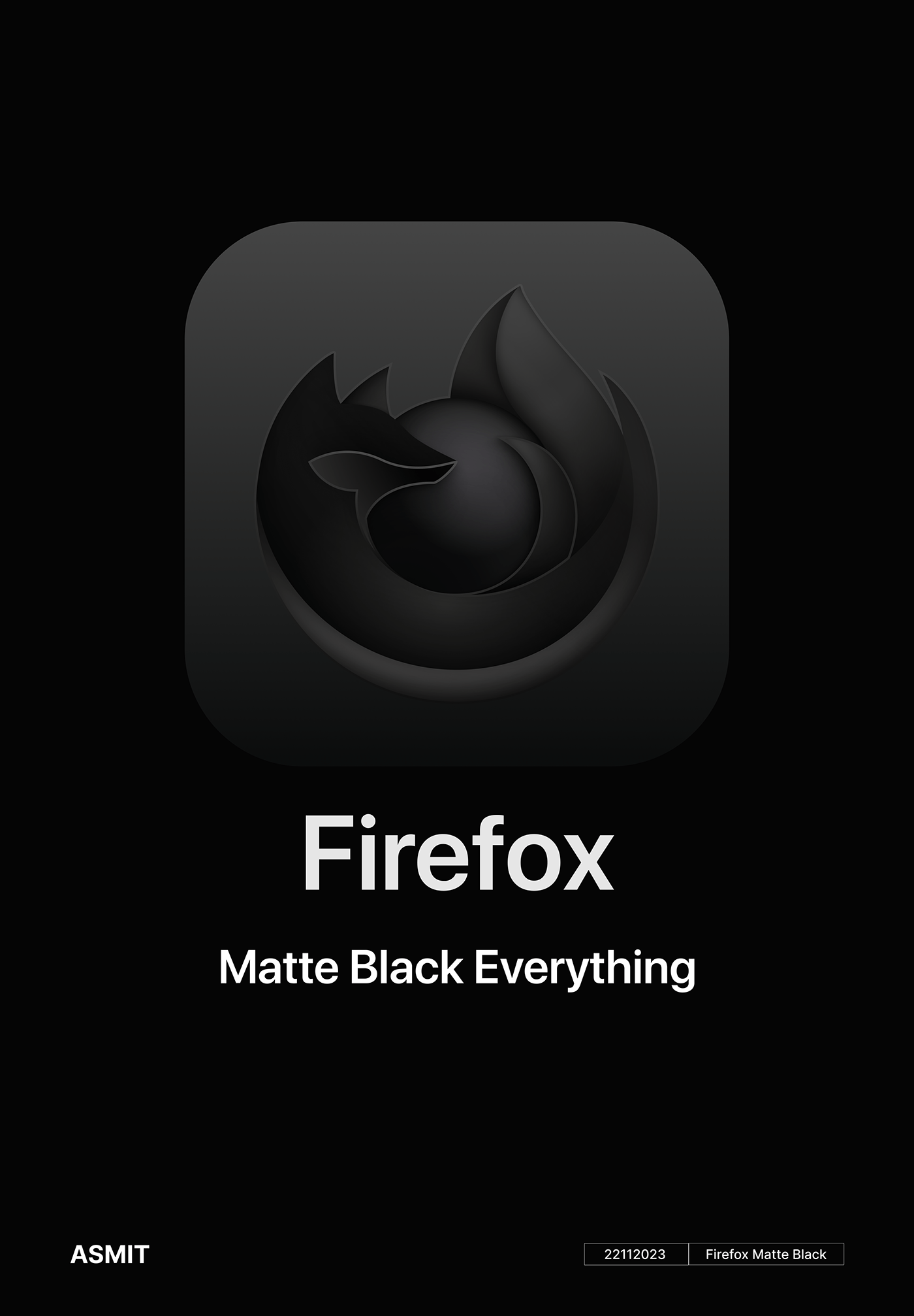 firefox mozilla apple Icon icon design  iconography black matte macos ios