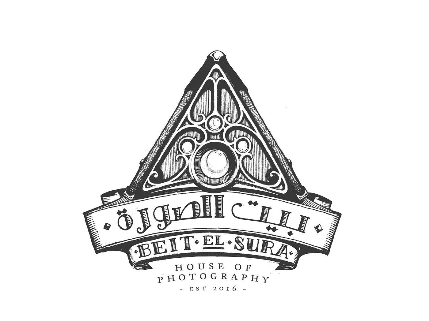 Photography  camera machine art deco ornament Retro vintage logo egypt arabic