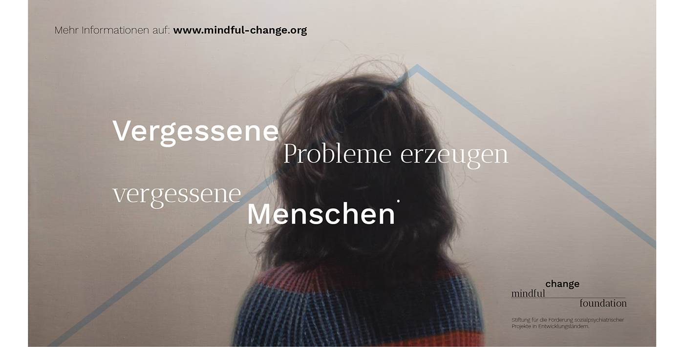 NGO branding  mindful change mental health typography  