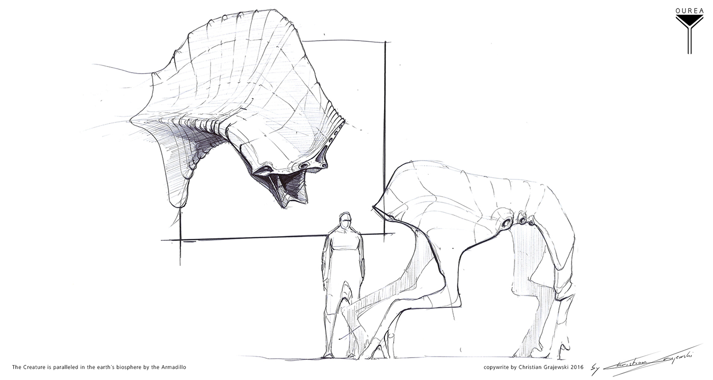 alien creature Zbrush keyshot animal 3D sci-fi concept charachter Creature Design