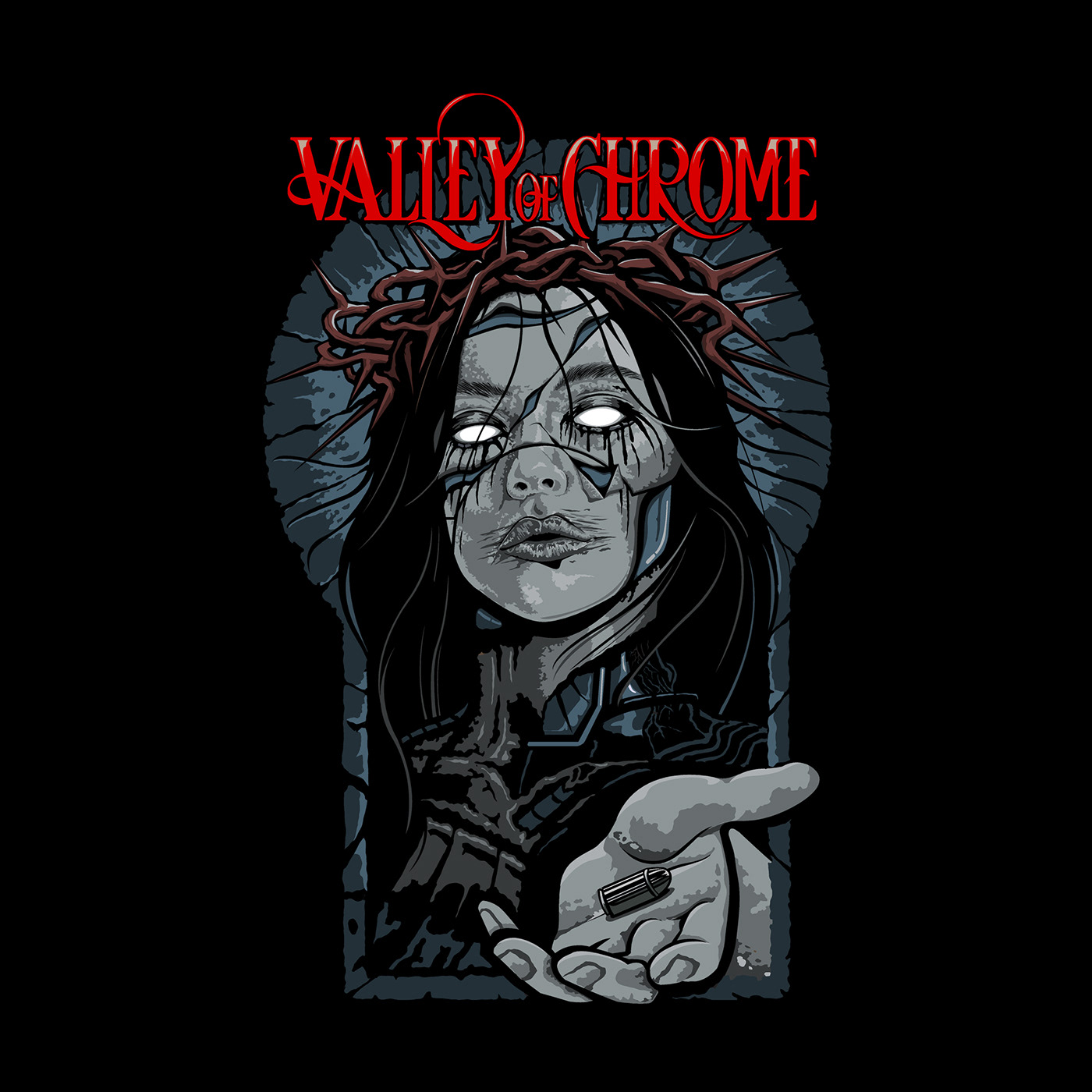 ILLUSTRATION  dark metal coverart artwork rock tshirt digital illustration cartoon Drawing 