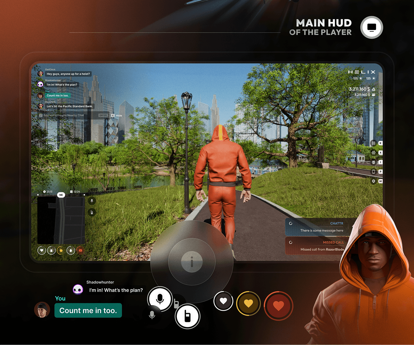 helix Roleplay GTA 5 web3 crypto UI/UX Figma game parallel city