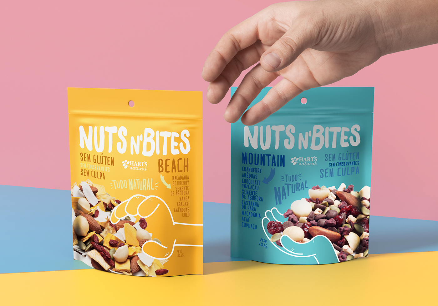 design snacks healthy color package graphic