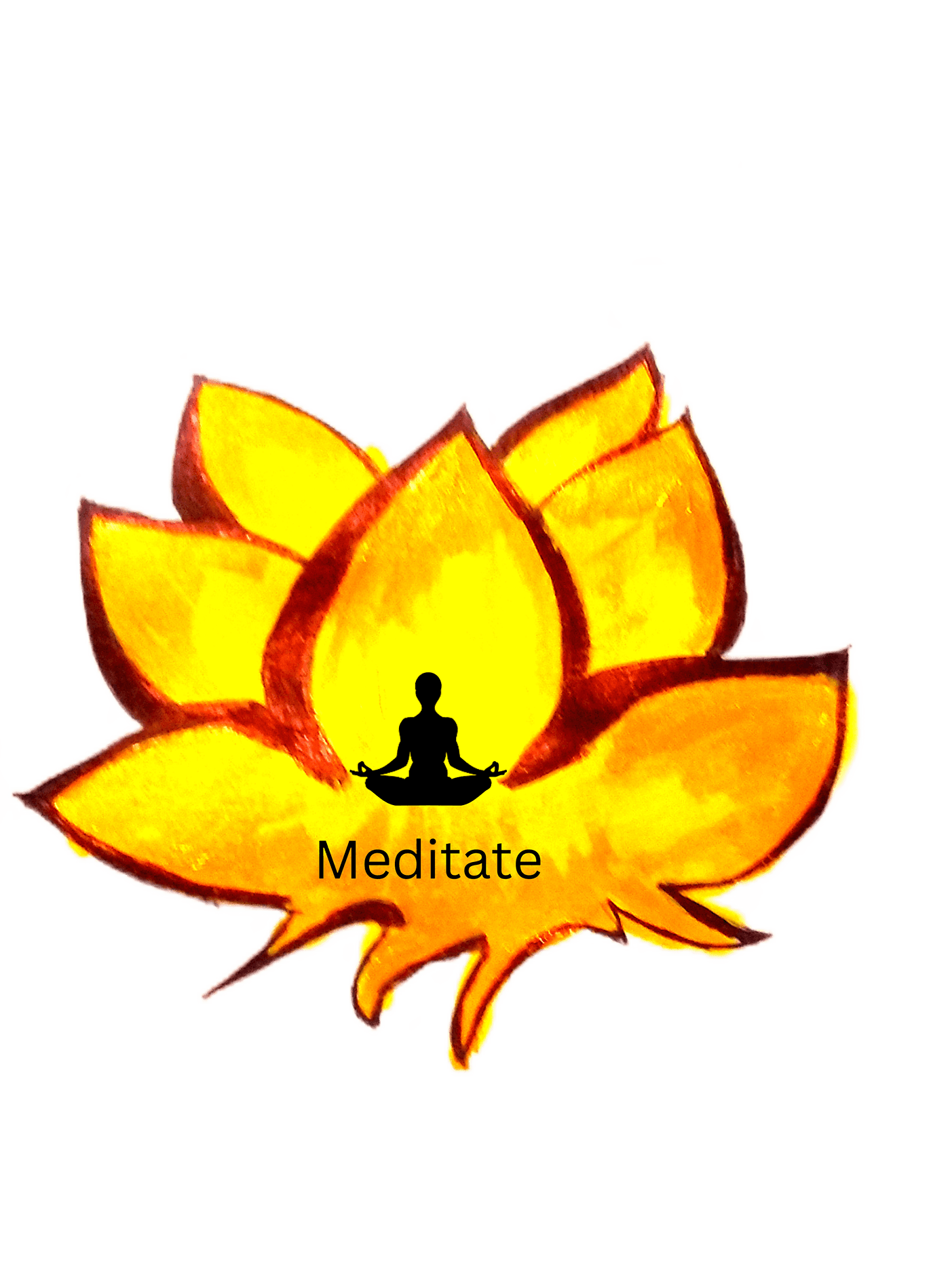 meditation spiritual Mockup t-shirt design ILLUSTRATION  artwork Drawing  Lotus Yoga