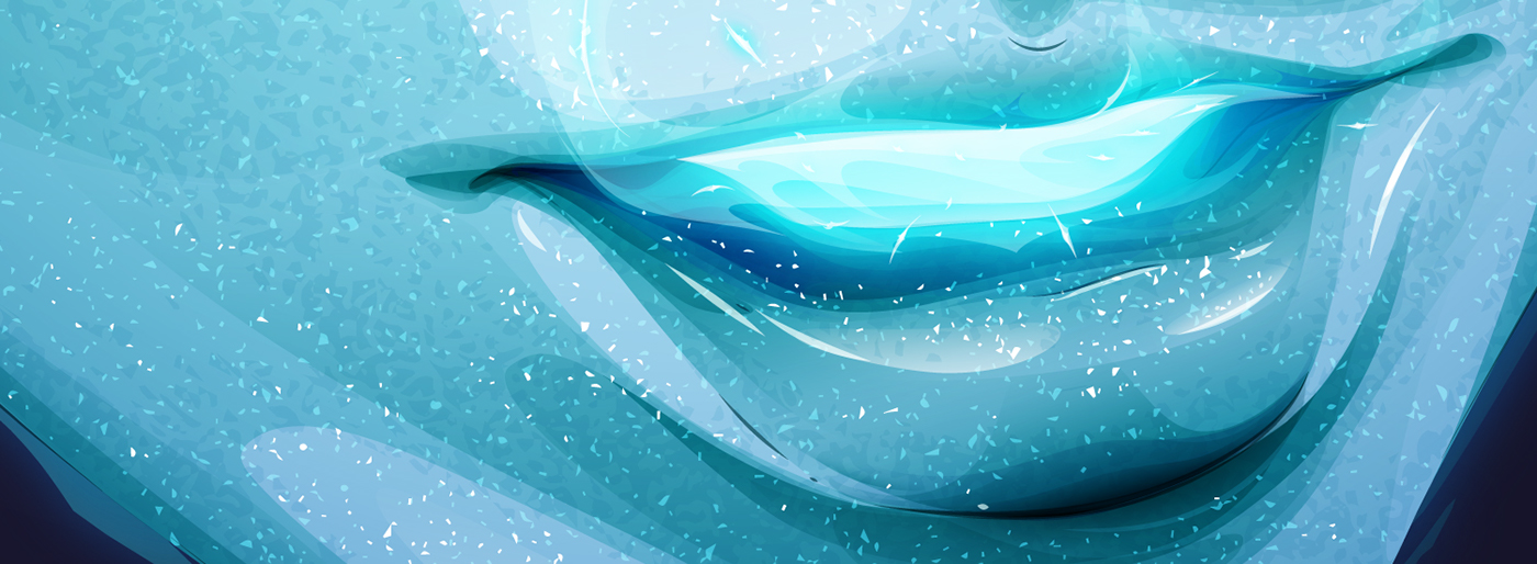 vector mask Illustrator Vecteur power Powerful color light woman ice glace frost snow Blizzard ai