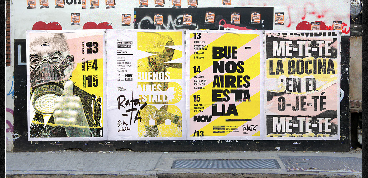 festival rebelde urbano Street lettering brush Gabriele fadu calle 13 logo identity brand merchandising Web
