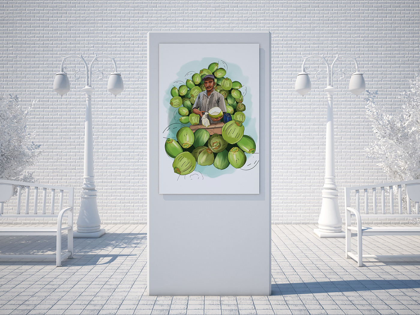 Fruit ILLUSTRATION  Digital Art  Character design  adobe illustrator visual identity Advertising  Socialmedia art Graphic Designer