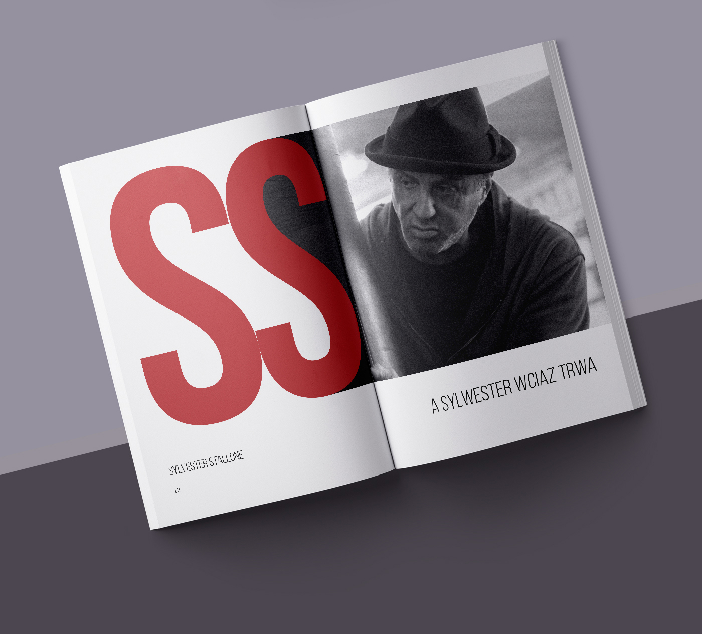 book magazine editorial red pages design clean
