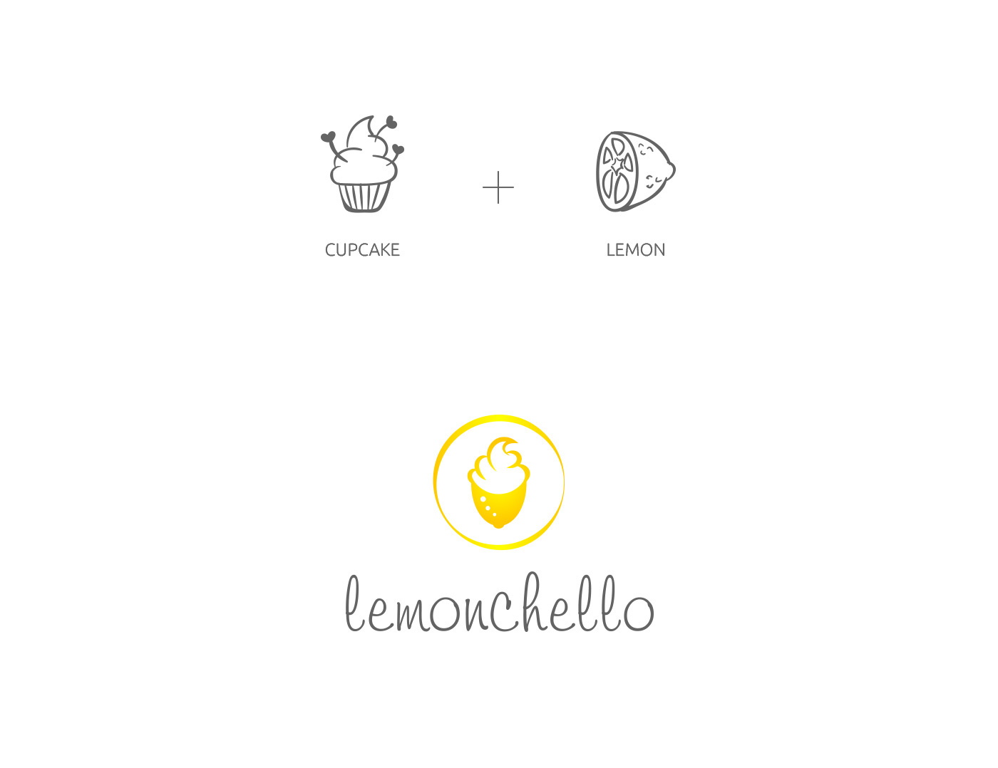 Lemonchello branding  ID logo identity business card cupcake