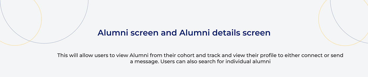 alumni design productdesign UI/UX Alumni App