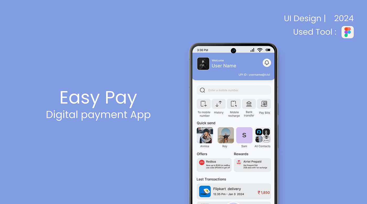 UI/UX ui design Figma Mobile app user interface app design application design payment finance