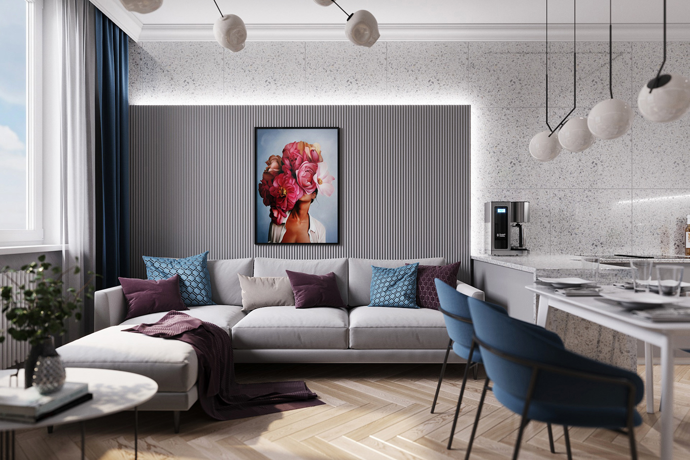 CoronaRender  Interior design appertment luxury visualization 3D corona 3dsmax