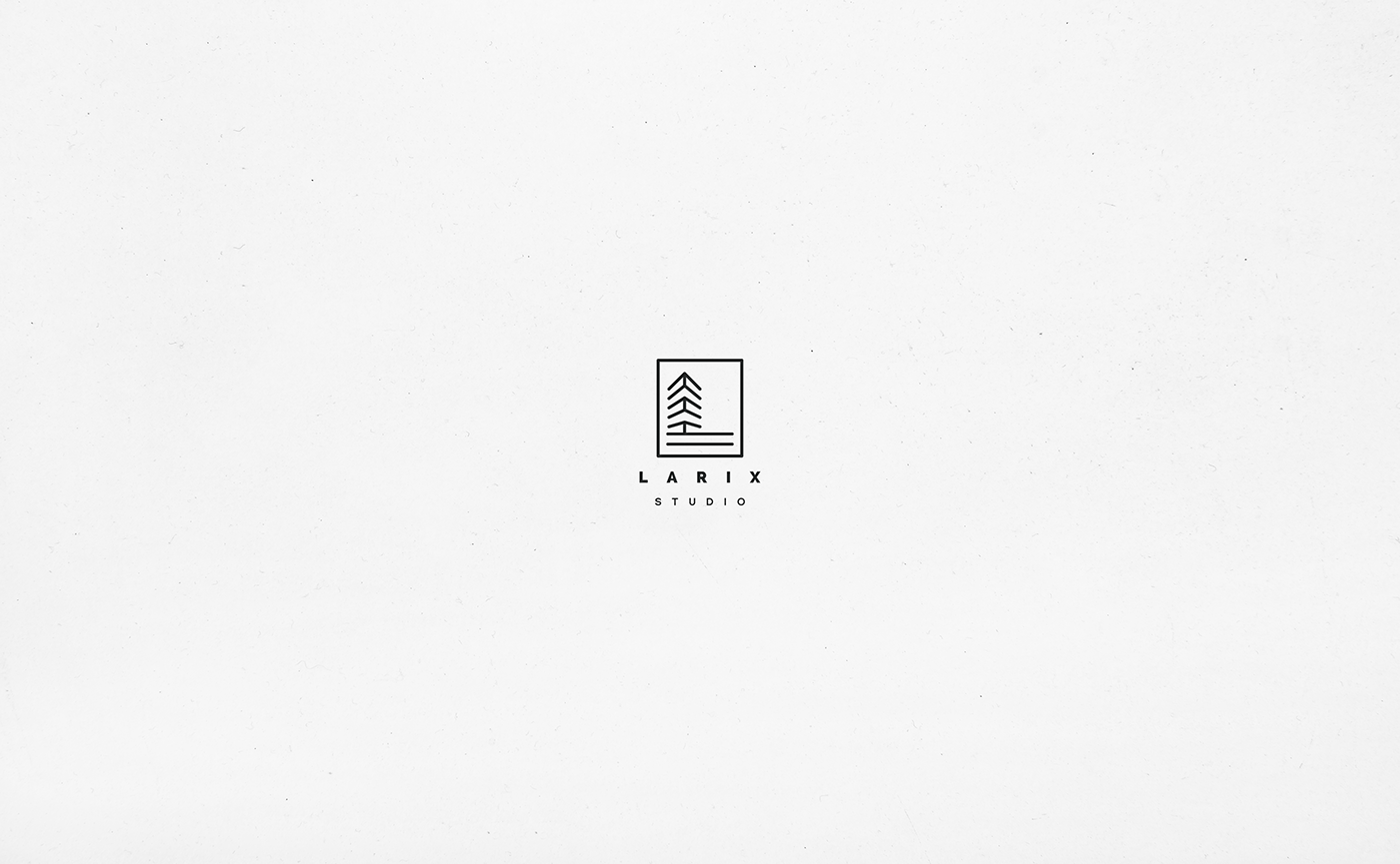 architecture graphic branding  stationary visual minimal Tree  Larix