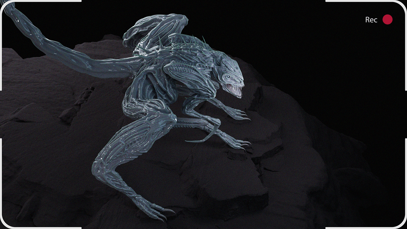nightmare dark monster fantasy Digital Art  3D blender Render night horror