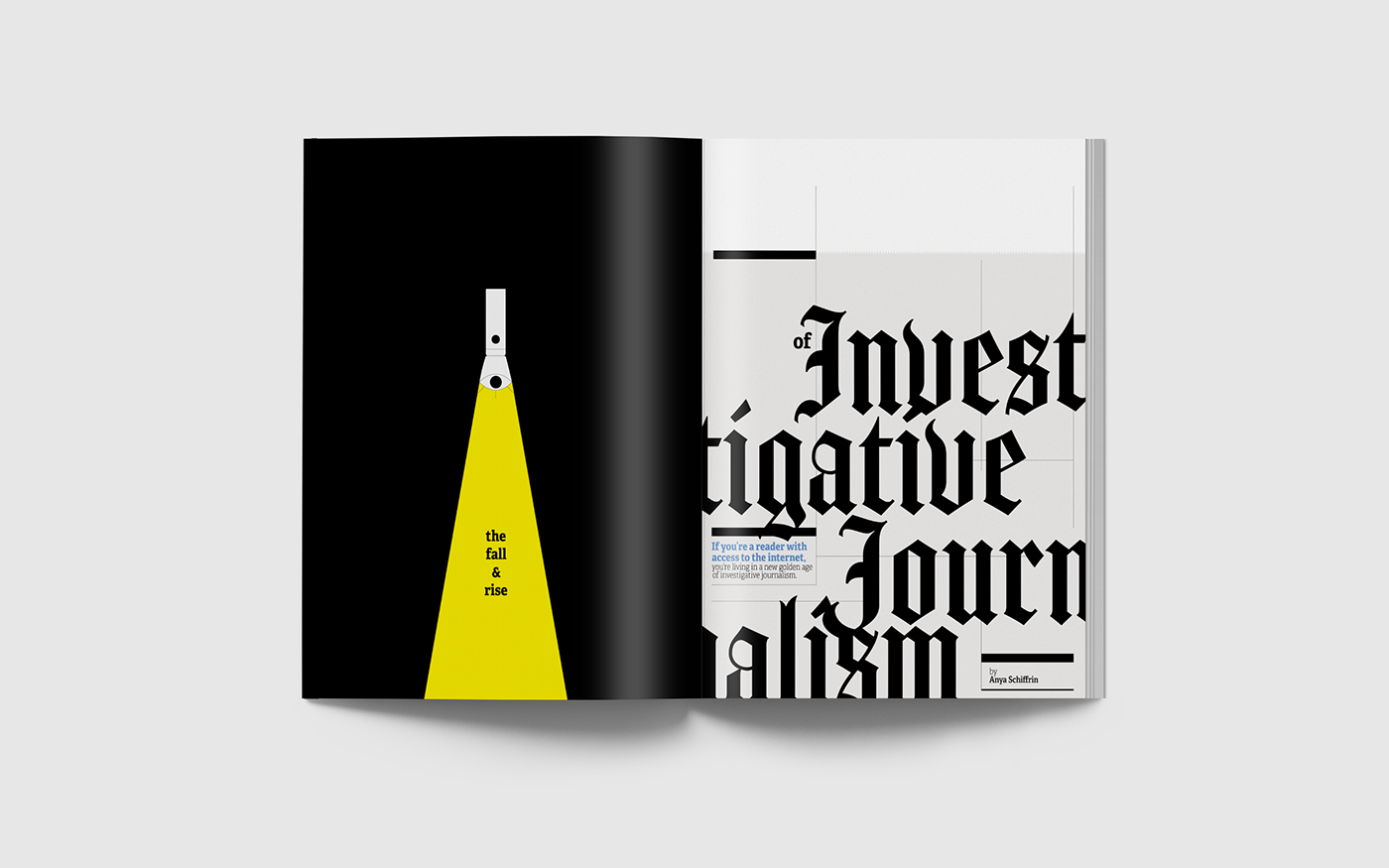 publication publication design graphic design  Blackletter newspaper journalism   investigative print grid typography  