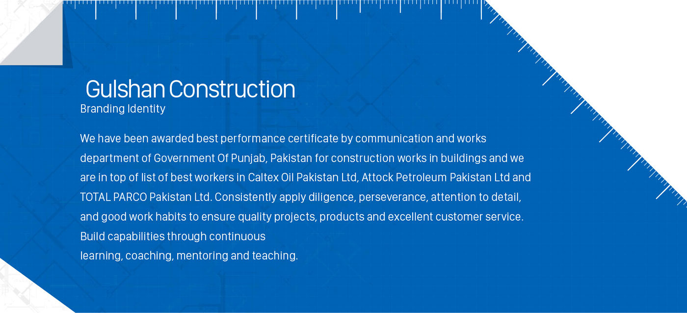 gcc construction company branding  architecture scale