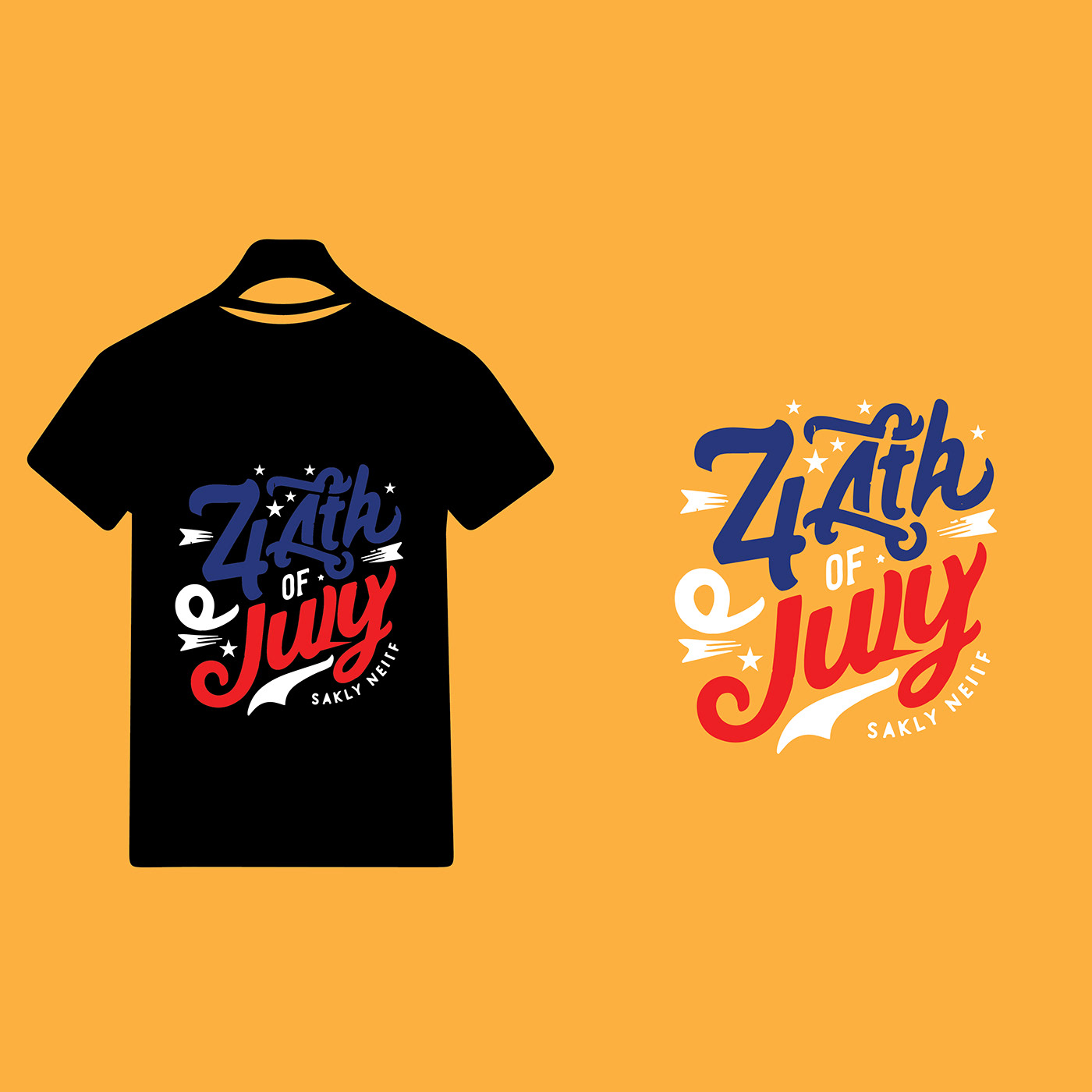 t shirt design typography   design 4 th july