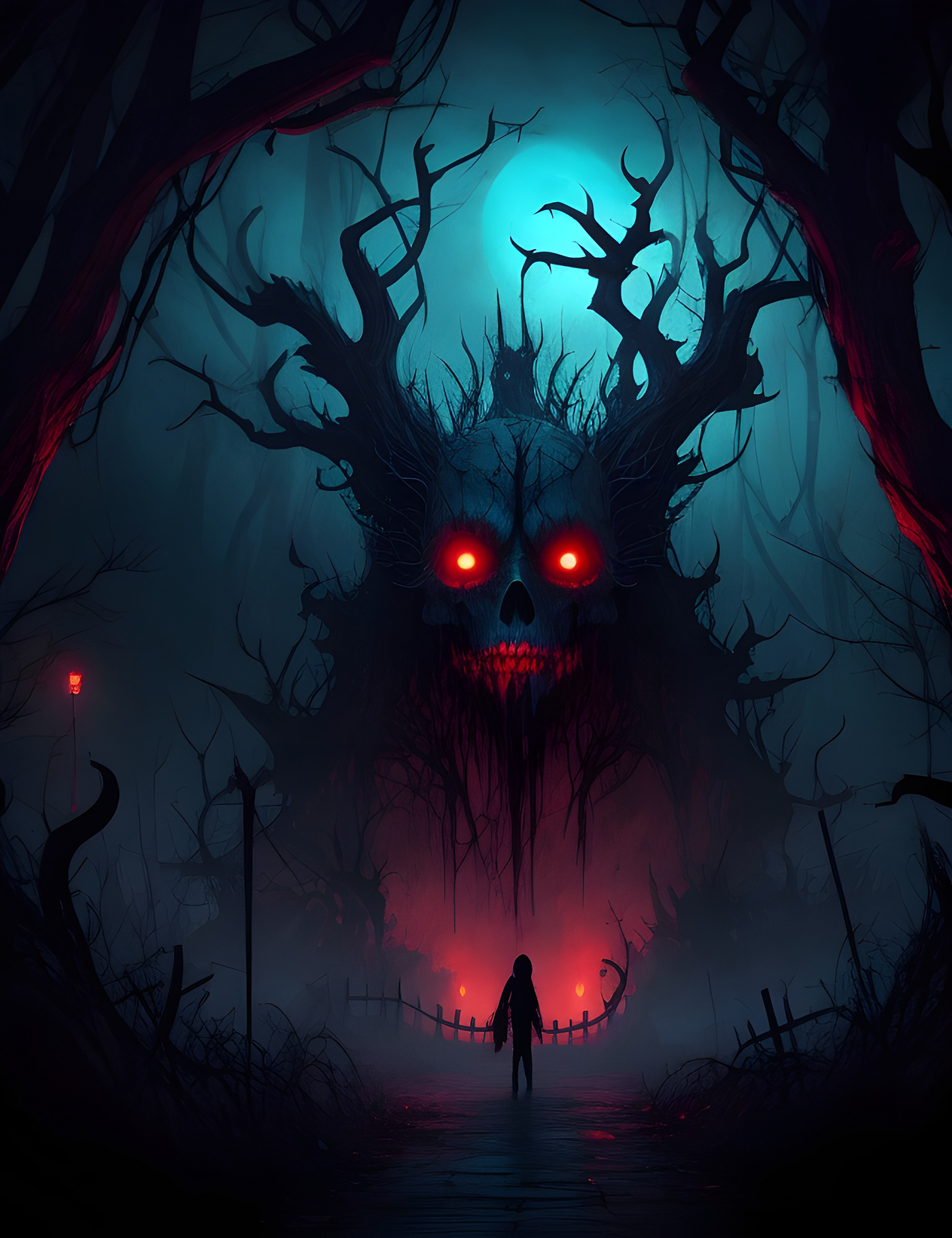Halloween spooky horror dark monster Digital Art  creature cartoon