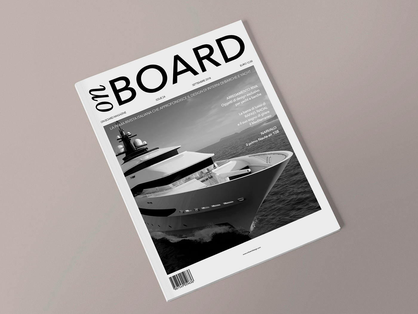 rivista magazine yacht interiordesign graficaeditoriale InDesign editorialproject