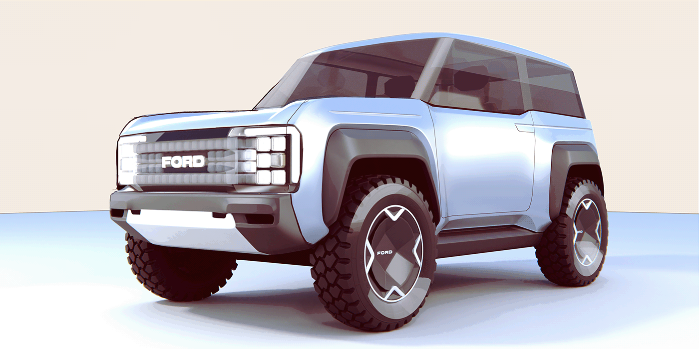 automotive   Automotive design blender Bronco car design Ford industrial design  Transportation Design