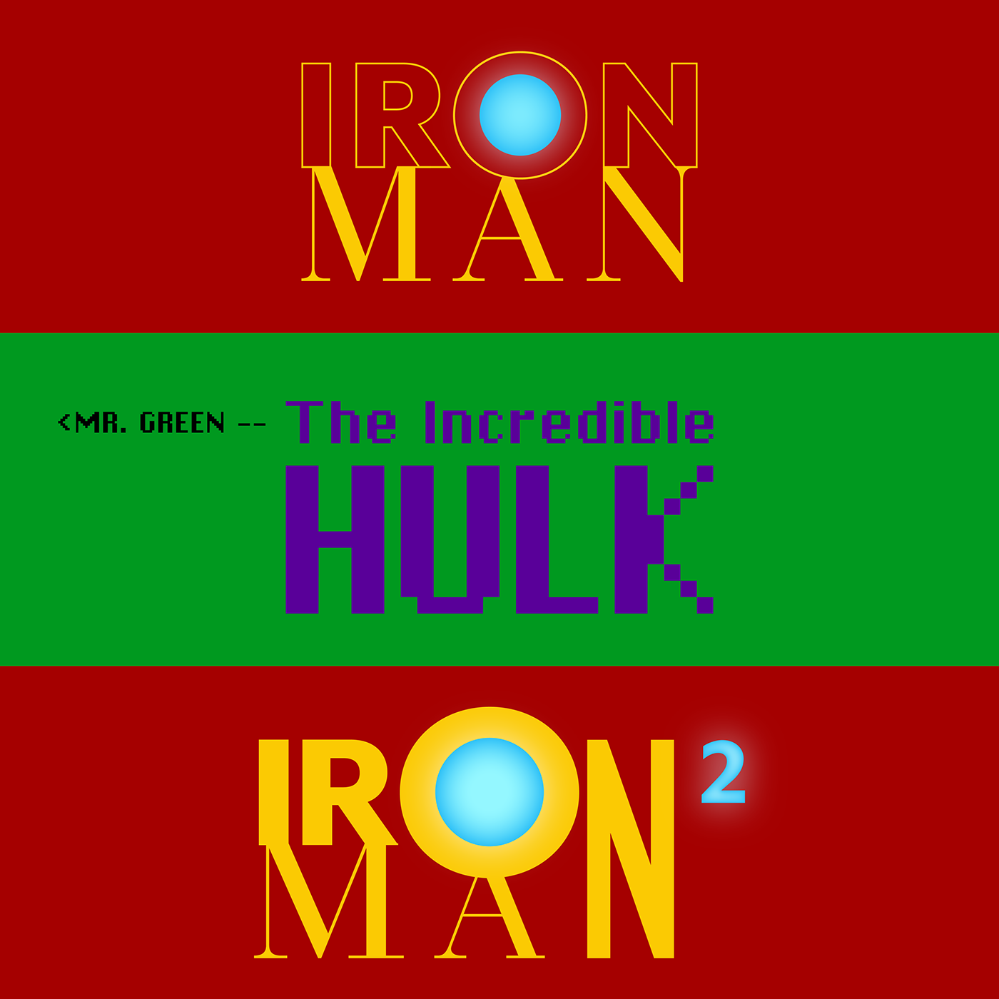 typography design mcu iron man Hulk disney marvel SuperHero