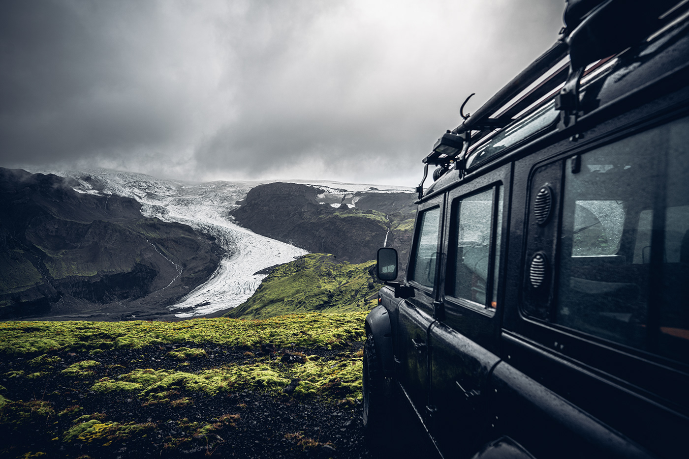 iceland glacier ice Landscape 4x4 land rover defender Arctic