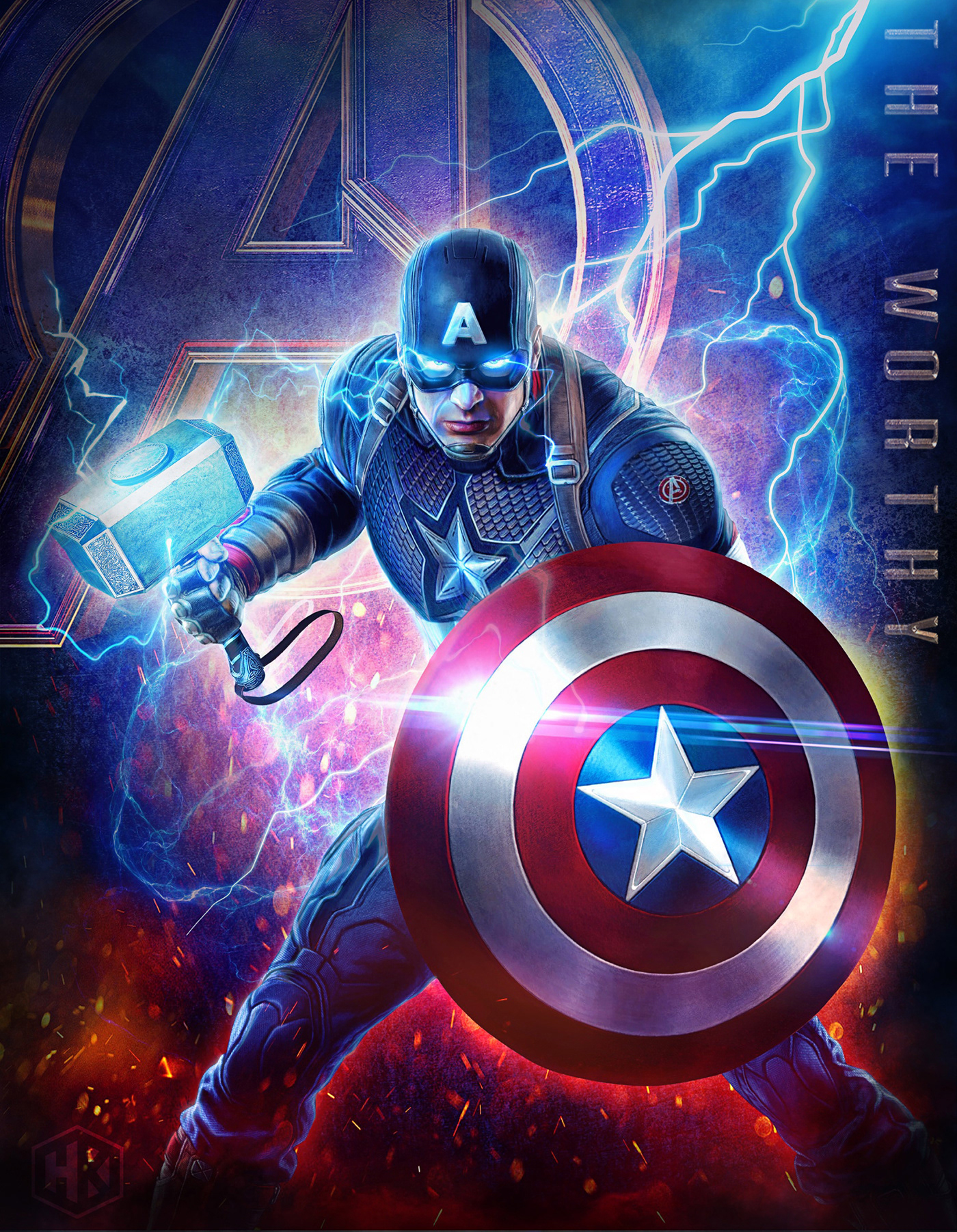 wallpaper Avengers captain america endgame poster