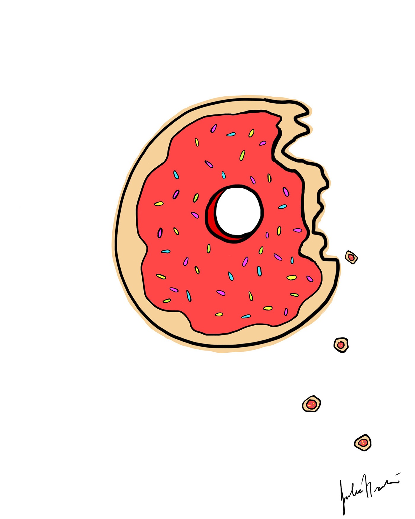 illustratio digital painting doughnut