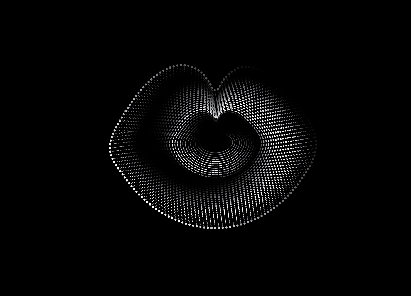 Baimu heart Black&white symbols concept graphic dots lines blend Illustrator vector Love vision hole black