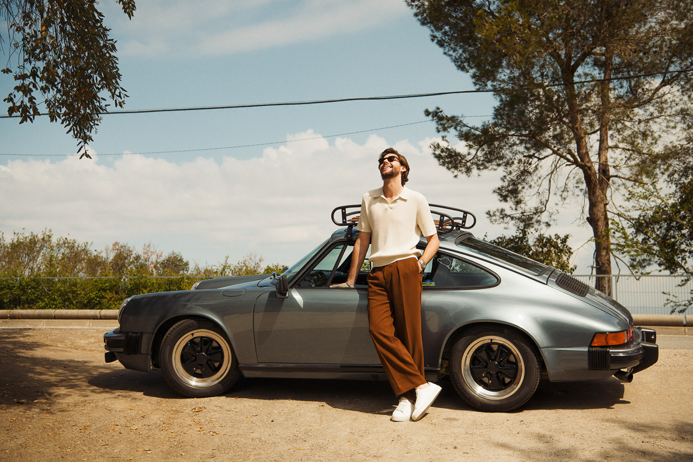 automotive   mens fashion editorial print Porsche 911 RoadTrip barcelona markushenttonen naturallight RAMPSTYLE