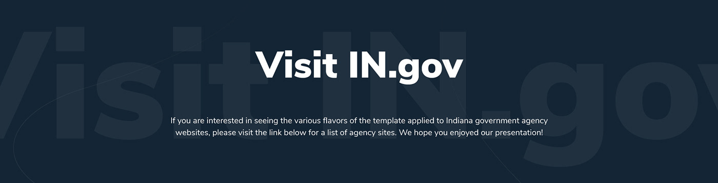 IN.gov indiana Government state Website redesign agca