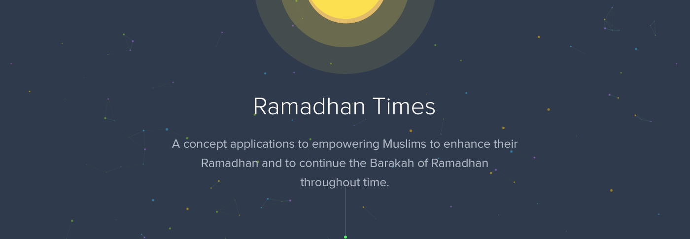 concept Ramadhan application mobile Website landing page flat minimal simple muslim times