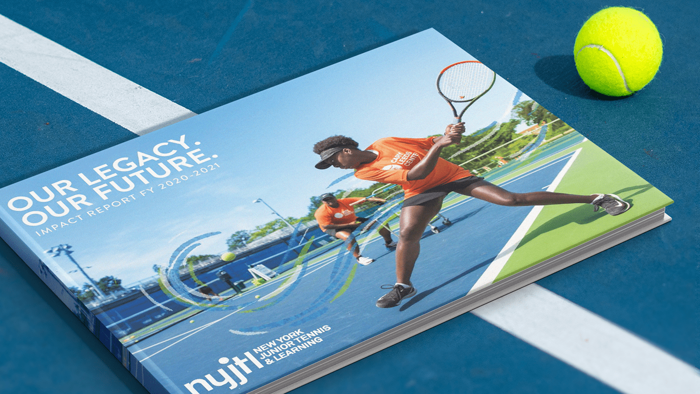 adobe illustrator annual report design editorial design  impact report  Junior Tennis report sports tennis Tennis League
