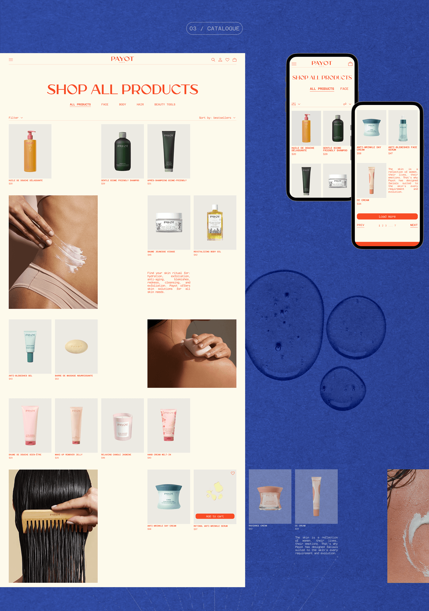 Ecommerce UI/UX Figma ecommerce website cosmetics e-commerce redesign Payot