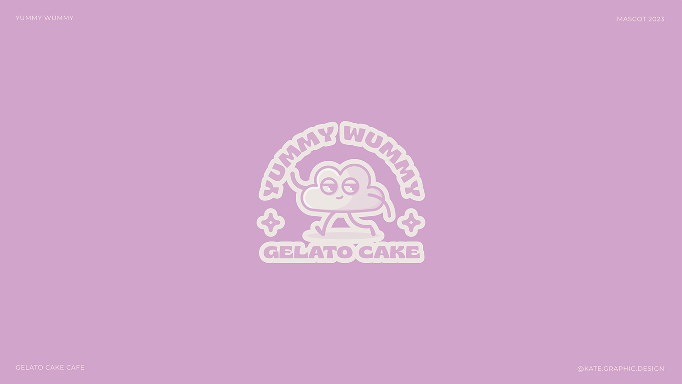 mascot for gelato cake cafe