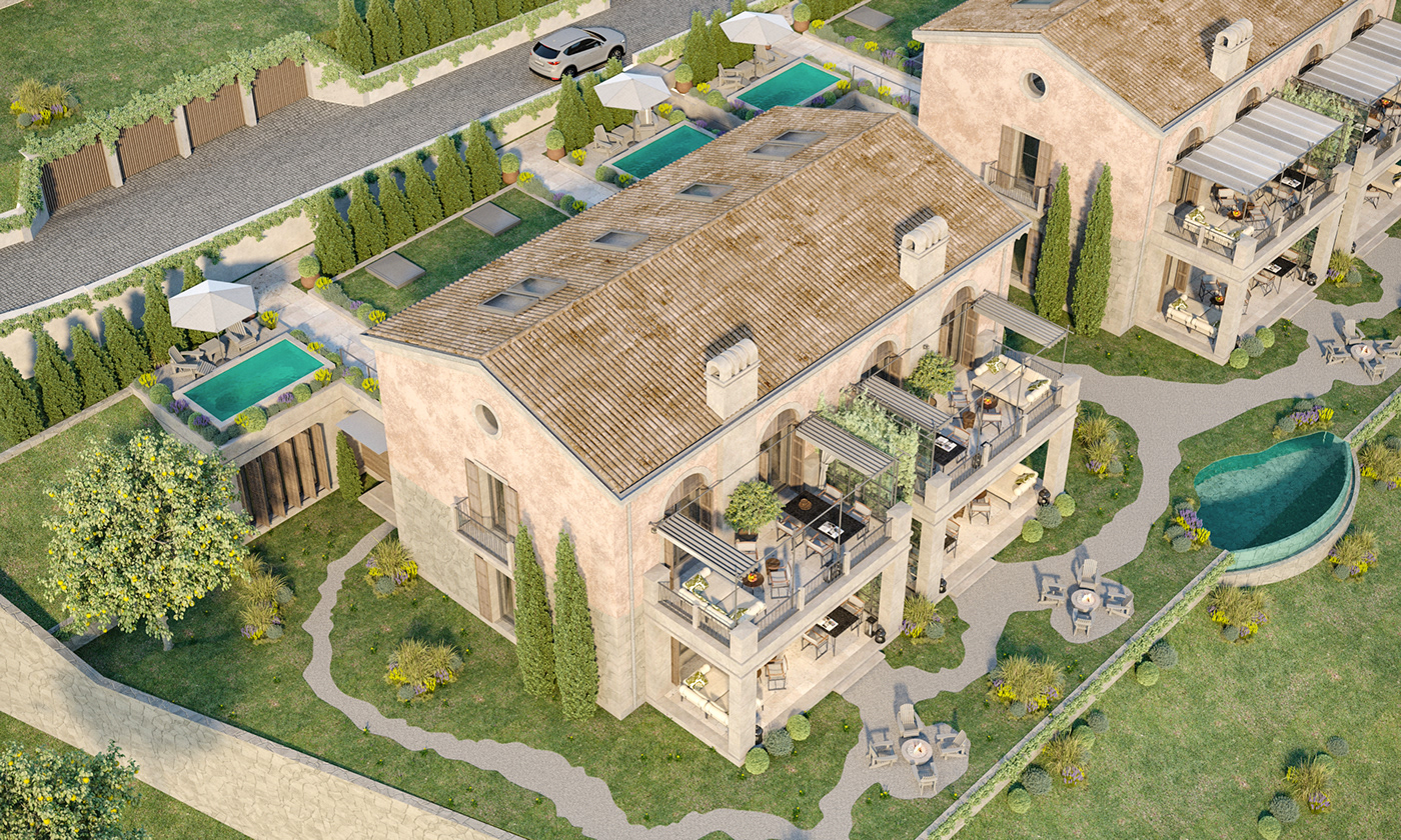 3D 3ds max architecture archviz CGI corona render  exterior modern Render visualization