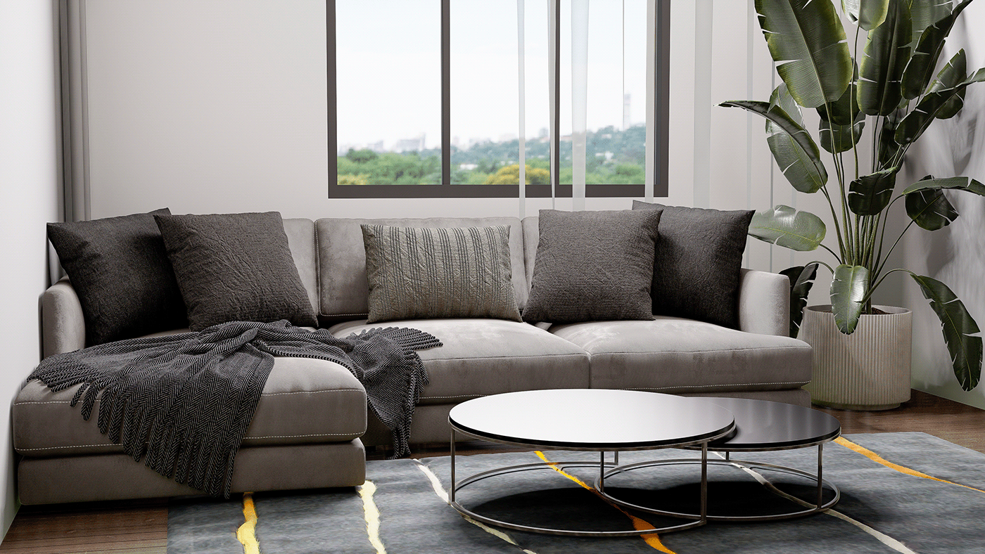 sofa furniture design marketing   designer Brand Design 3ds max modern archviz CGI